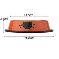 HKM-8181693 Durable Stainless Steel Pet Bowl with Non-Slip Rubber Base and Fade-Resistant Design