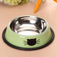 HKM-8181693 Durable Stainless Steel Pet Bowl with Non-Slip Rubber Base and Fade-Resistant Design