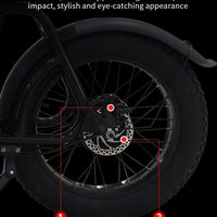 HKM-818195 20-Inch Fat Tire Electric Scooter with 50-60km Range, Rear Hub Motor, and Big Display for Adults and Teens