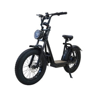 HKM-818195 20-Inch Fat Tire Electric Scooter with 50-60km Range, Rear Hub Motor, and Big Display for Adults and Teens