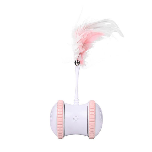 HKM-818195 Interactive Electric Cat Toy with Bell Feather Stick and USB Data Cable