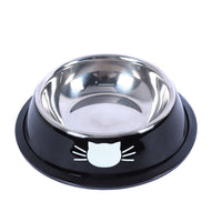 HKM-8182973 Non-Slip Stainless Steel Cat Food Bowls with Removable Rubber Base for Small Cats