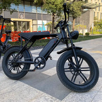 HKM-818323 750W/1000W 48V 15Ah Rear Hub Motor Electric Bicycle with 20 Inch Fat Tires and 7-Speed Gears