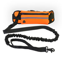 HKM-8184765 Adjustable Hands-Free Dog Leash with Shock Absorbing Bungee, Phone Pocket, and Water Bottle Holder for Large Dogs up to 180lbs