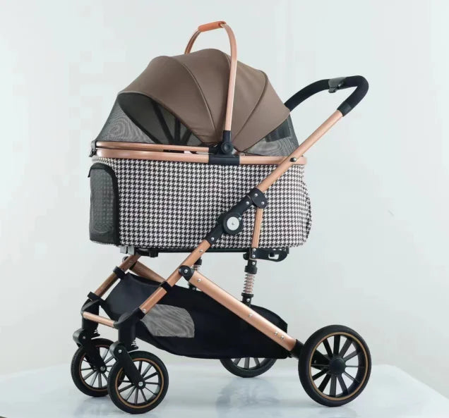 HKM-818515 Pet Folding Travel Stroller for Dogs and Pets - Lightweight Portable Pet Carrier