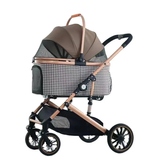 HKM-818515 Pet Folding Travel Stroller for Dogs and Pets - Lightweight Portable Pet Carrier