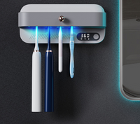 HKM-818515 Wall-Mounted Toothbrush Holder with Sterilizing Cover for Convenient Hygiene