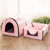 HKM-8185533 Cozy Cashmere & Sponge Cat Nest for Pets - Soft Universal Yurt Bed