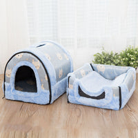 HKM-8185533 Cozy Cashmere & Sponge Cat Nest for Pets - Soft Universal Yurt Bed