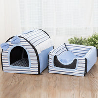 HKM-8185533 Cozy Cashmere & Sponge Cat Nest for Pets - Soft Universal Yurt Bed