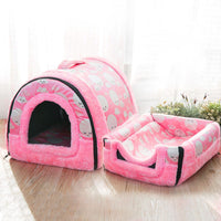 HKM-8185533 Cozy Cashmere & Sponge Cat Nest for Pets - Soft Universal Yurt Bed