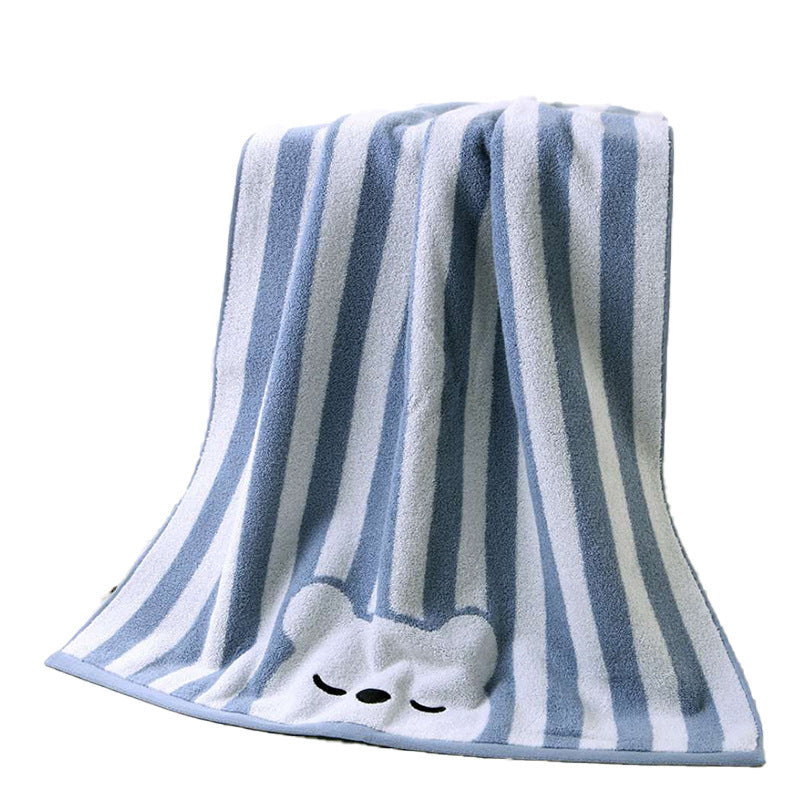 HKM-818579 Multicolor Cartoon Baby Bath Towel - Soft, Absorbent Pure Cotton, Ideal for Gentle Drying