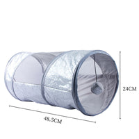 HKM-8186301 Multifunctional Cat Tent with Tunnel, Cloth and Rope Materials, Medium Size