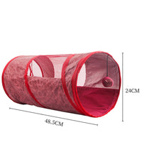 HKM-8186301 Multifunctional Cat Tent with Tunnel, Cloth and Rope Materials, Medium Size