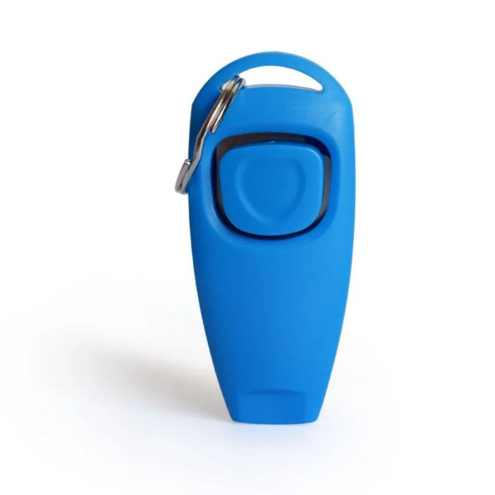 HKM-8186941 Dog Training Clicker with Whistle and Key Ring - Durable, Shock-Resistant Design for Effective Pet Training
