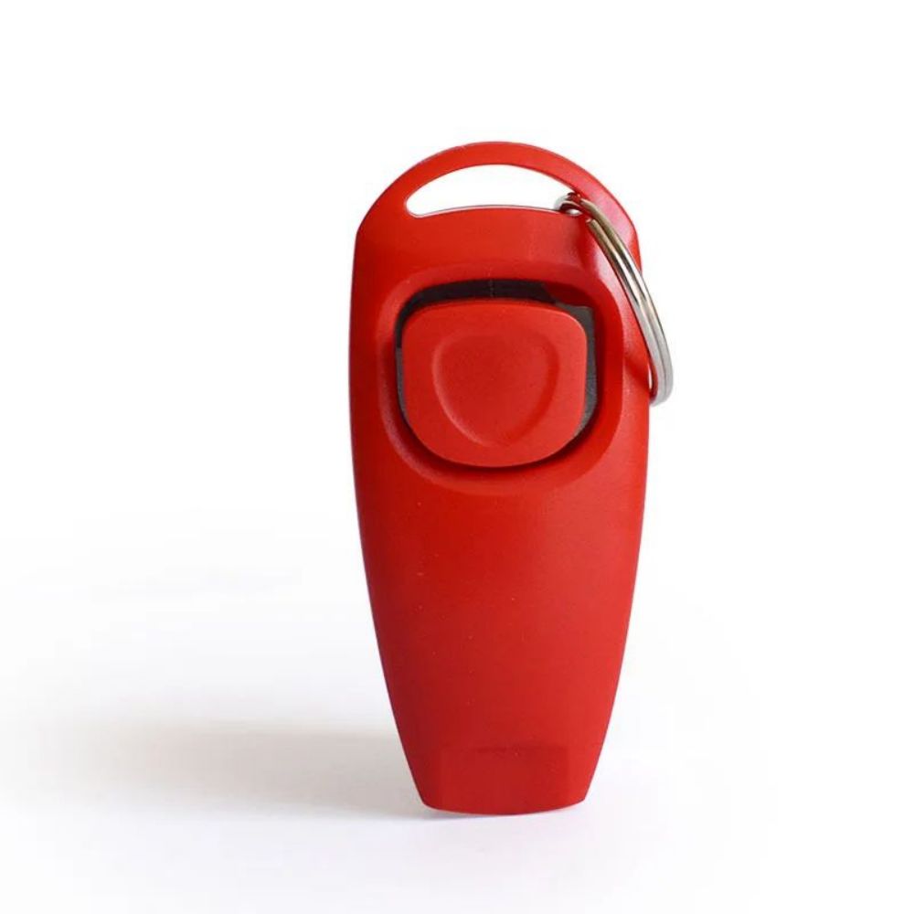 HKM-8186941 Dog Training Clicker with Whistle and Key Ring - Durable, Shock-Resistant Design for Effective Pet Training
