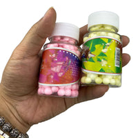 HKM-8187325 Floating Foam Bait for Carp Fishing - Yellow Fruit Sweet & Pink Aroma, 4-9mm Granular Size
