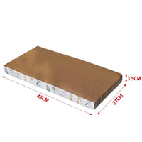 HKM-8187453 Durable Cat Scratch Board - Thickened and Mess-Free Design, Cute White Flower Style