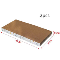 HKM-8187453 Durable Cat Scratch Board - Thickened and Mess-Free Design, Cute White Flower Style