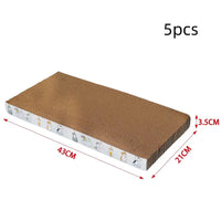 HKM-8187453 Durable Cat Scratch Board - Thickened and Mess-Free Design, Cute White Flower Style