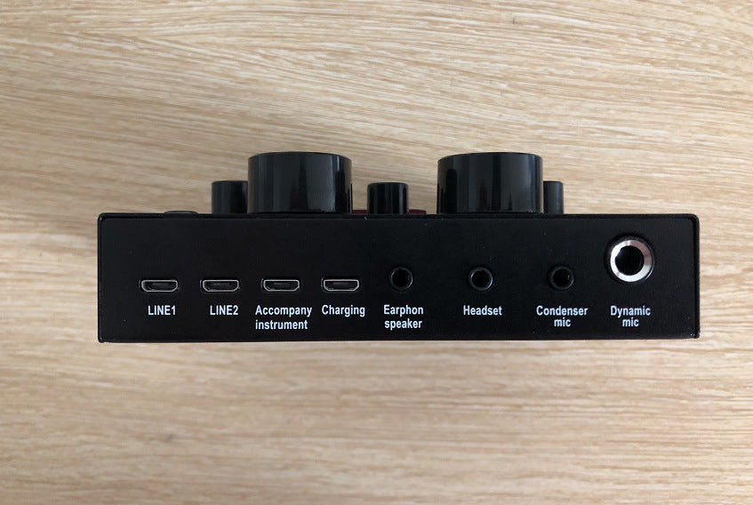 HKM-818835 Mobile Universal V8 Sound Card with 12 Sound Effects and 7 Connection Methods for Streaming and Recording
