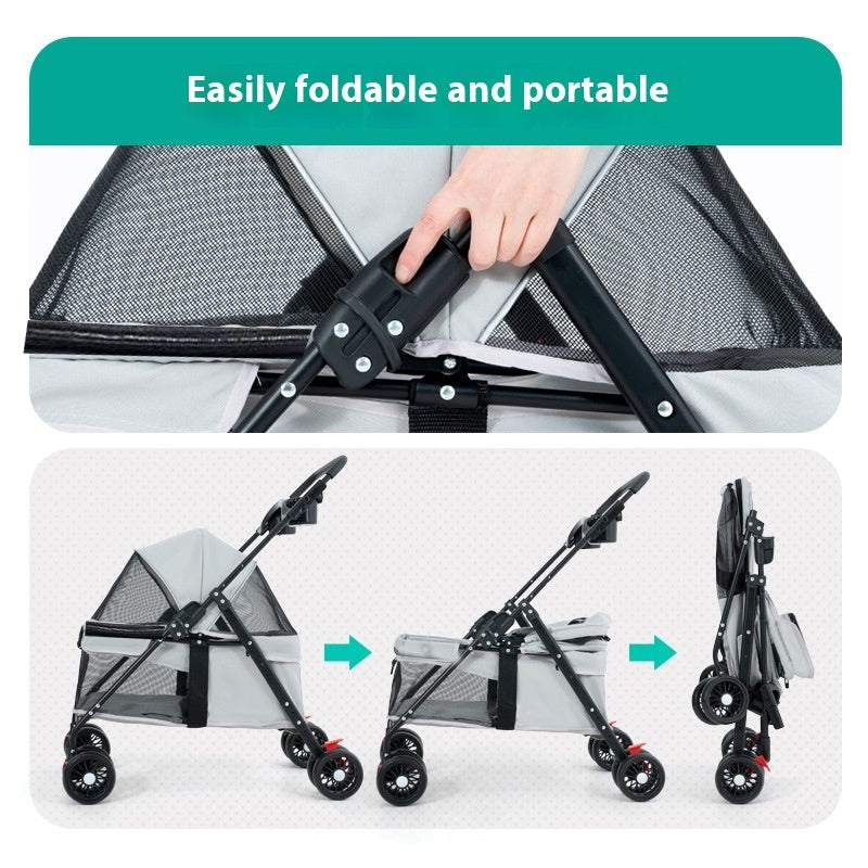 HKM-8188861 Lightweight Foldable Outdoor Trolley in Pink, Gray, Black, and Blue Options
