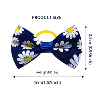 HKM-8189501 Floral Cloth Head Ropes for Cats and Dogs - Small Daisy Design, 4x2.5cm, Pack of 50