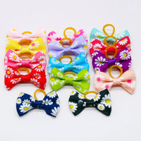 HKM-8189501 Floral Cloth Head Ropes for Cats and Dogs - Small Daisy Design, 4x2.5cm, Pack of 50