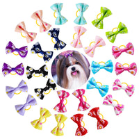 HKM-8189501 Floral Cloth Head Ropes for Cats and Dogs - Small Daisy Design, 4x2.5cm, Pack of 50