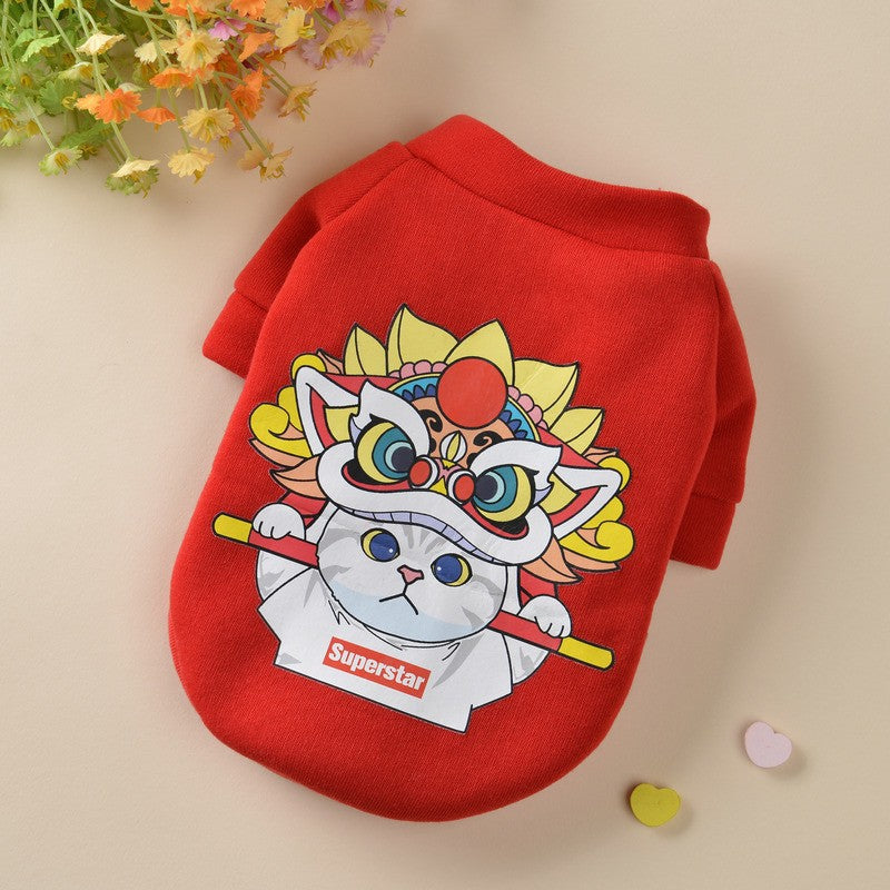 HKM-8189629 Cozy Fleece Pet Sweaters for Cats - Casual Autumn and Winter Styles