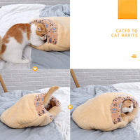 HKM-8191293 All-Season Cat Sleeping Bag - Shu Cotton Wool & PP Cotton, S and M Sizes Available