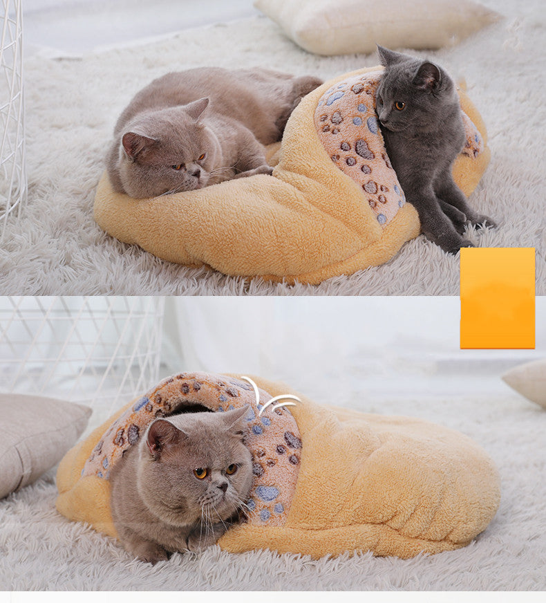 HKM-8191293 All-Season Cat Sleeping Bag - Shu Cotton Wool & PP Cotton, S and M Sizes Available