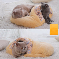 HKM-8191293 All-Season Cat Sleeping Bag - Shu Cotton Wool & PP Cotton, S and M Sizes Available