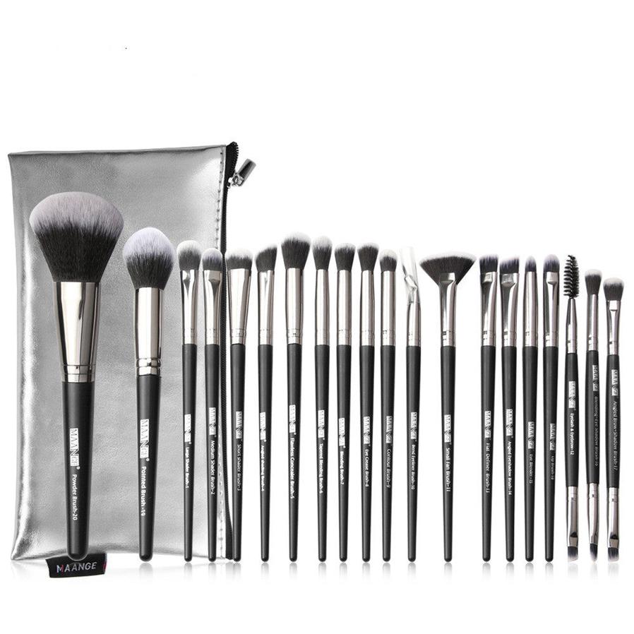 HKM-819219 20-Piece Makeup Brush Set with Brush Bag, Nylon/Plastic/PU, Compact Size 19.5*12.5*2cm