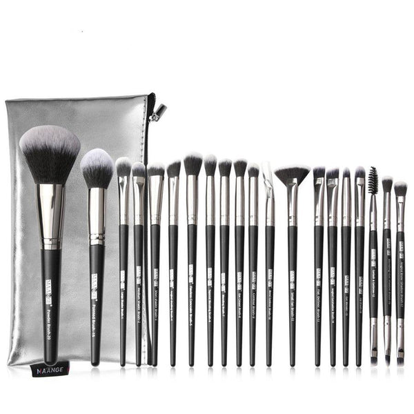 HKM-819219 20-Piece Makeup Brush Set with Brush Bag, Nylon/Plastic/PU, Compact Size 19.5*12.5*2cm