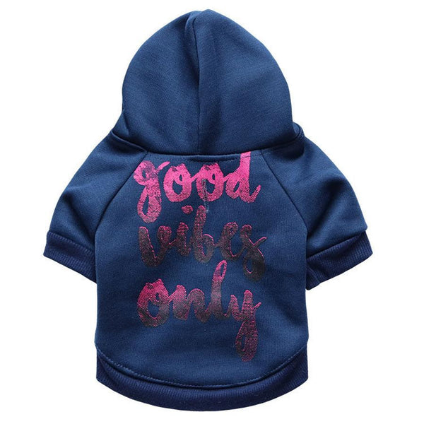 HKM-819219 Cozy Fleece Teddy Pet Jacket in Navy Blue and Mint Green - Sizes XS to XL