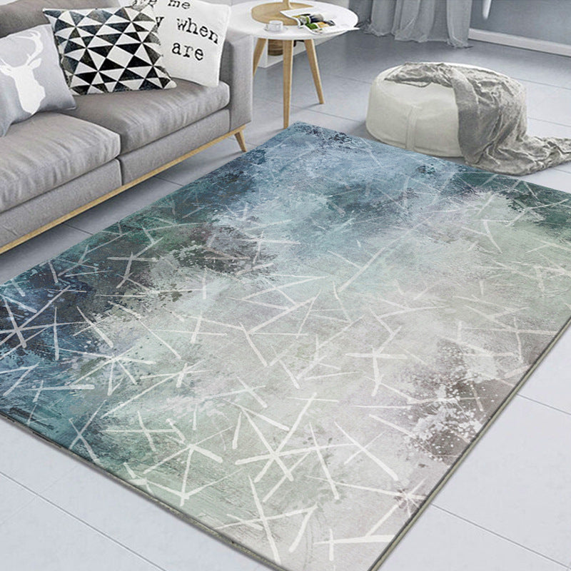 HKM-819219 Modern Rectangle Non-Slip Bedside Blanket Carpet for Living Room and Bedroom