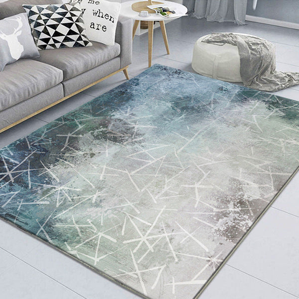 HKM-819219 Modern Rectangle Non-Slip Bedside Blanket Carpet for Living Room and Bedroom