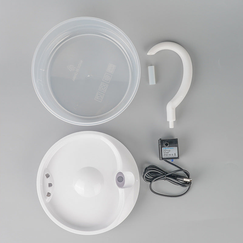 HKM-8193085 Automatic USB Cat and Dog Drinking Fountain with LED Night Light and High-Efficiency Filtration