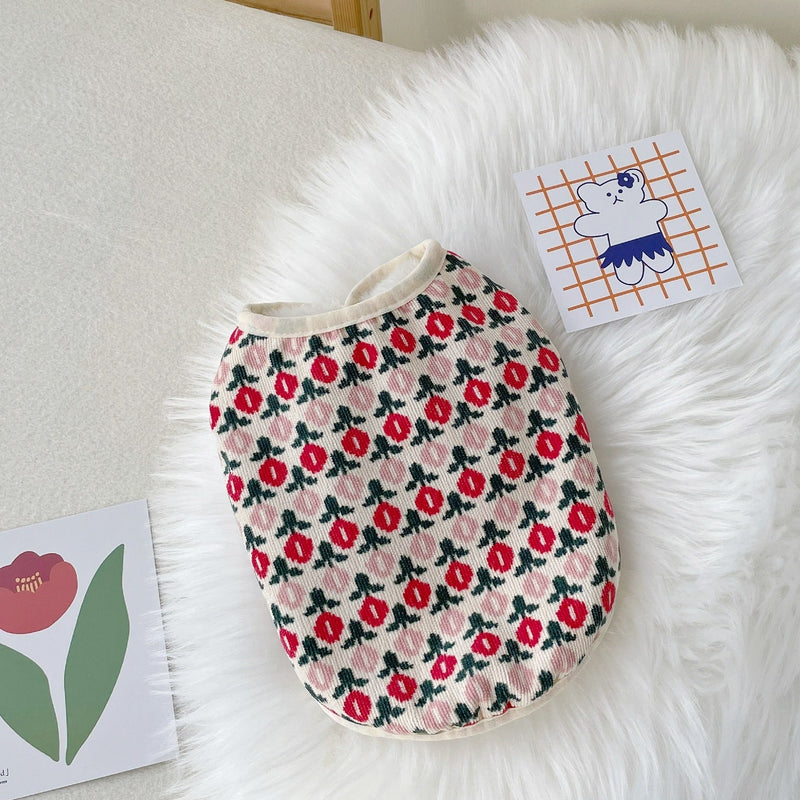 HKM-8193597 Dog Tulip Vest - Cotton Two-Legged Apparel for All Seasons