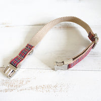 HKM-8195005 Red Plaid Ring for Dogs - Durable Polyester Material