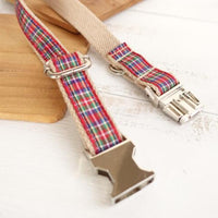 HKM-8195005 Red Plaid Ring for Dogs - Durable Polyester Material