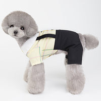 HKM-8195389 Stylish Cotton Dog Couple's School Uniform Suit for Spring and Summer