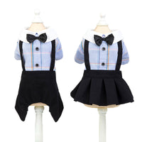 HKM-8195389 Stylish Cotton Dog Couple's School Uniform Suit for Spring and Summer