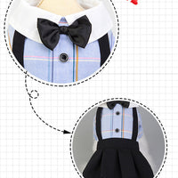 HKM-8195389 Stylish Cotton Dog Couple's School Uniform Suit for Spring and Summer