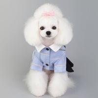 HKM-8195389 Stylish Cotton Dog Couple's School Uniform Suit for Spring and Summer