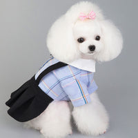 HKM-8195389 Stylish Cotton Dog Couple's School Uniform Suit for Spring and Summer