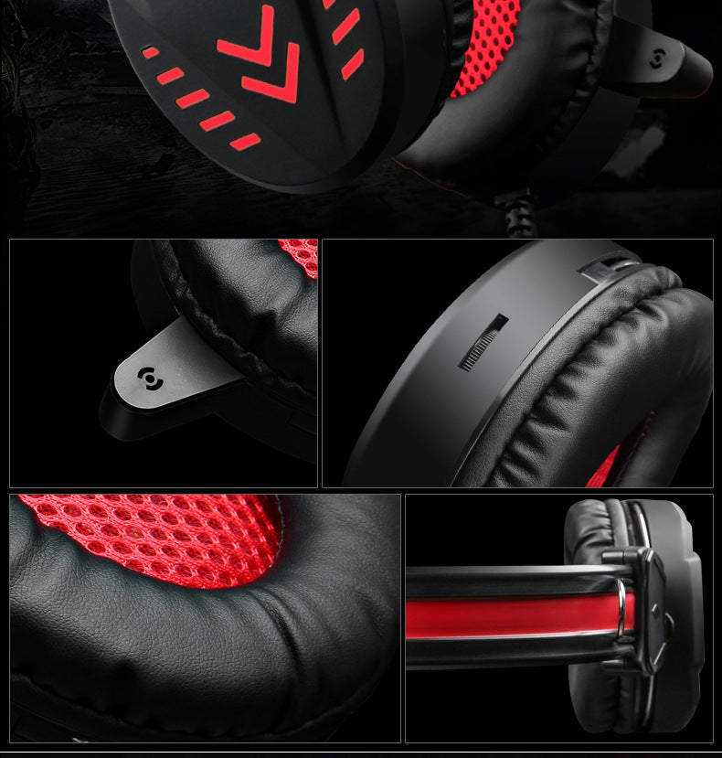 HKM-819667 Heavy Bass Gaming Headset with Built-In Microphone