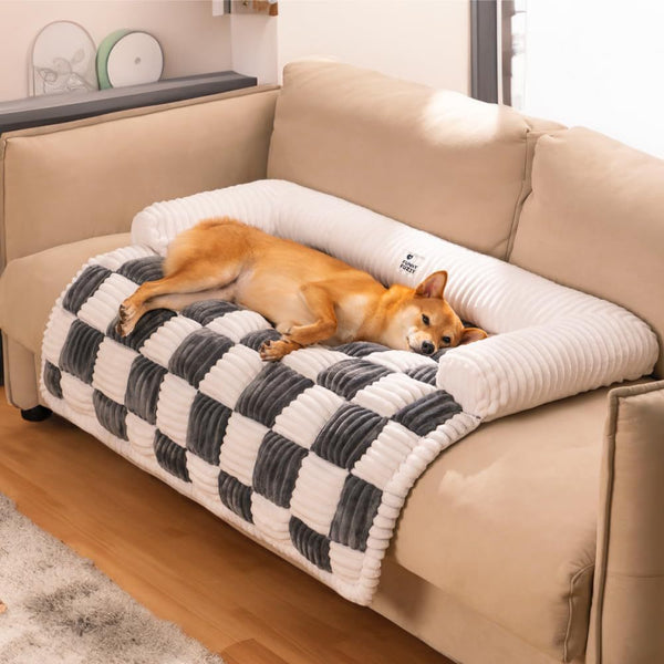 HKM-8197053 Cozy Thickened Plush Pet Bed for Dogs - Available in Multiple Colors and Sizes