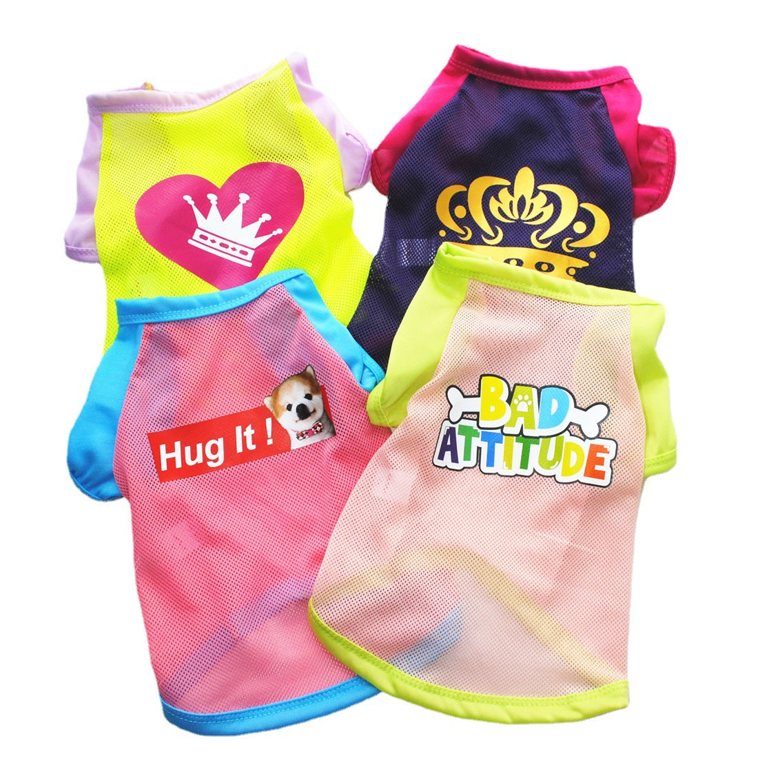 HKM-8197181 Casual Cotton Pet Vest T-Shirt Apparel for Small Dogs and Cats in Multiple Colors